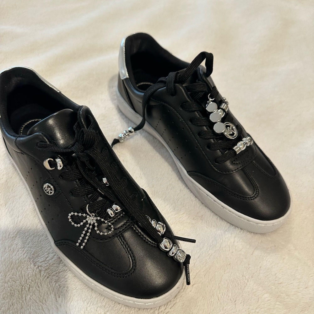 Brand New Michael Kors Black and Silver Sneakers
